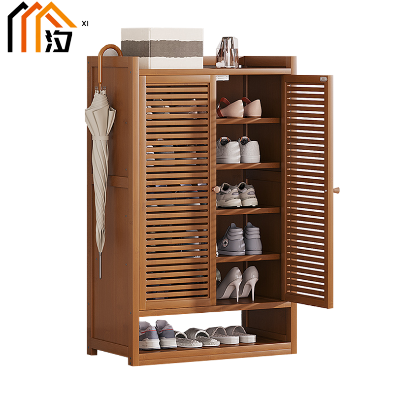 汐木质鞋柜两门个高清大图