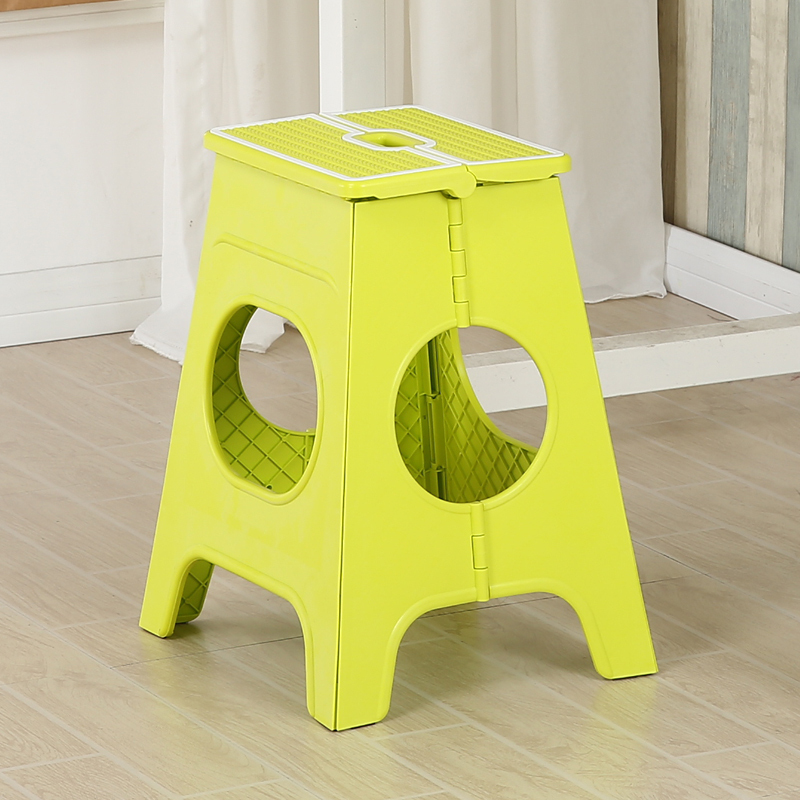 加厚款塑料折叠凳子便携式手提餐闪电客桌凳45cm高板凳成人家用大号