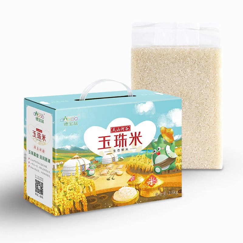 德宝盆天山河谷玉珠米(生态鲜米)2.5kg