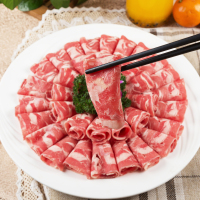 蒙都 内蒙古肥牛牛肉片(500g/桶)家庭速冻肥牛片火锅食材