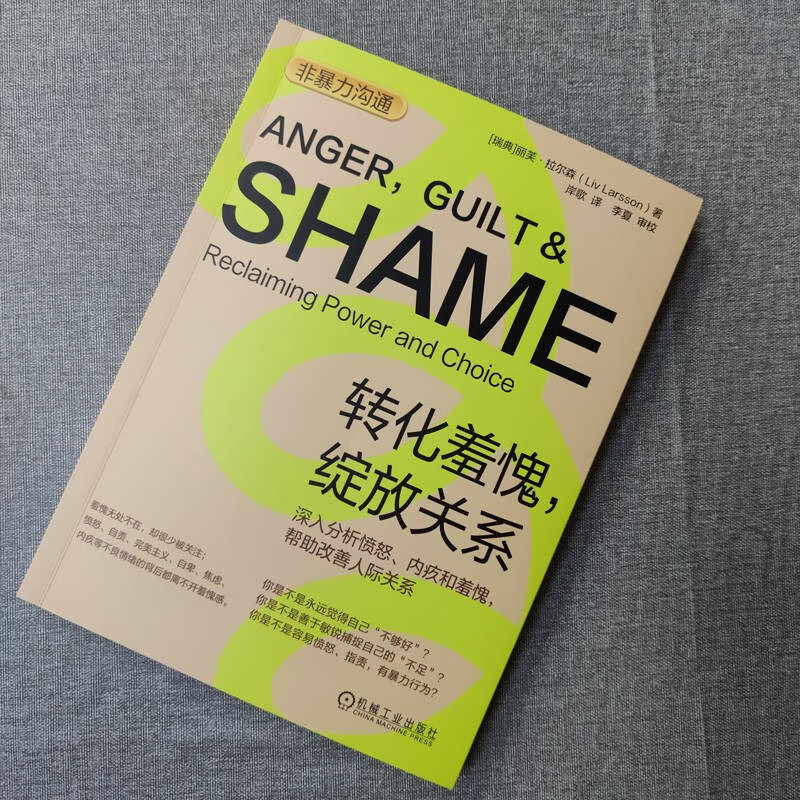 [正版] 非暴力沟通:转化羞愧绽放关系 探索愤怒羞愧内疚等不良情绪的非暴力沟通实践指南情绪管理人际沟通心理学社交心理学高清大图