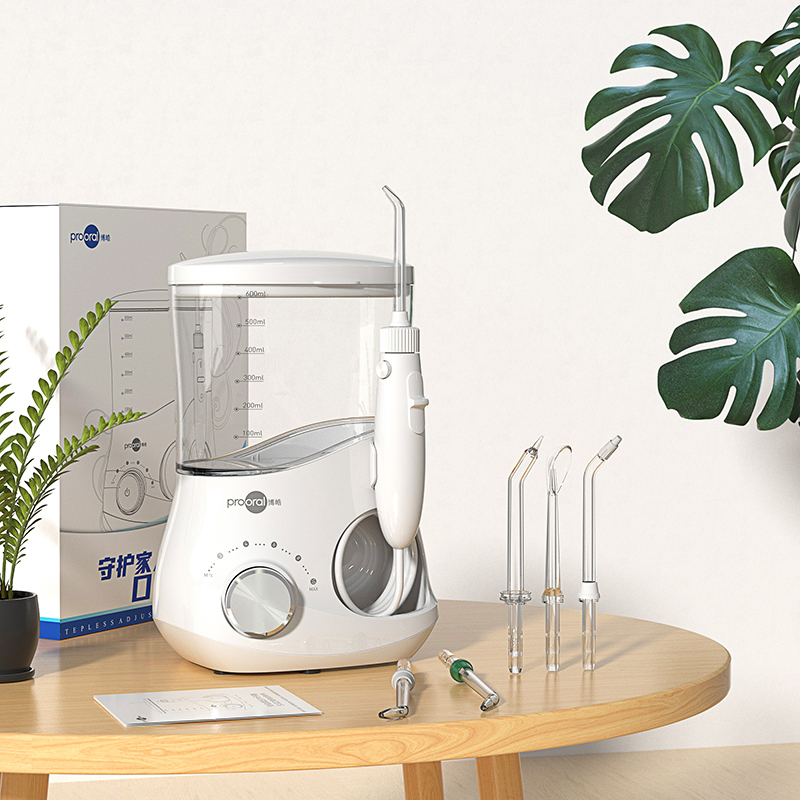博皓(prooral)5102家用台式无极调压智能冲牙器600ml象牙白