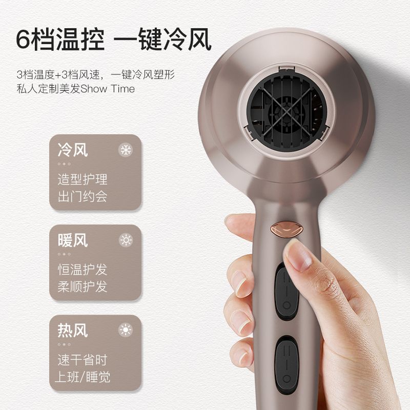 康夫电吹风机家用大风力速干恒温大功率发型师理发店专用风筒5919高清大图