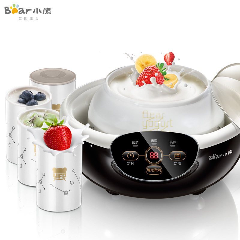 小熊(Bear)酸奶机 SNJ-A15E1 陶瓷内胆8分杯 微电脑式全自动 米酒纳豆多功能发酵酸奶机