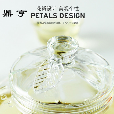 鼎亨茶具耐热玻璃茶壶大容量南瓜壶全透明玻璃花茶壶家用客厅