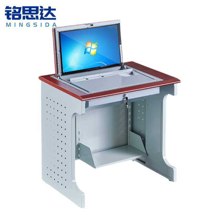 铭思达翻转电脑桌单人位张高清大图