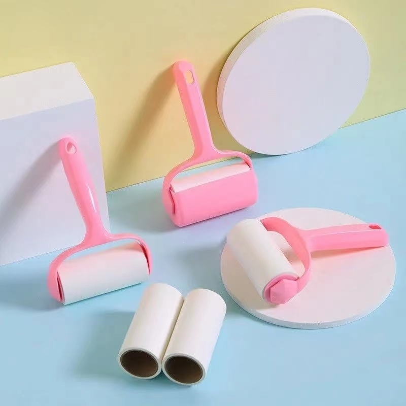 米妮滚筒粘毛卷纸粘毛器可撕式毡滚刷粘毛沾毛除毛衣物去毛黏毛刷