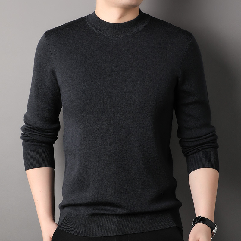 精纺加厚山羊绒衫秋冬新款圆领男士羊绒衫100%宽松加厚羊毛衫套头针织