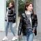 短款棉衣女2021新款冬装韩版宽松棉服亮面休闲立领小棉袄加厚外套莎丞