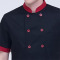 厨师工作服短袖黑色款(M L XL 2XL 3XL 4XL)
