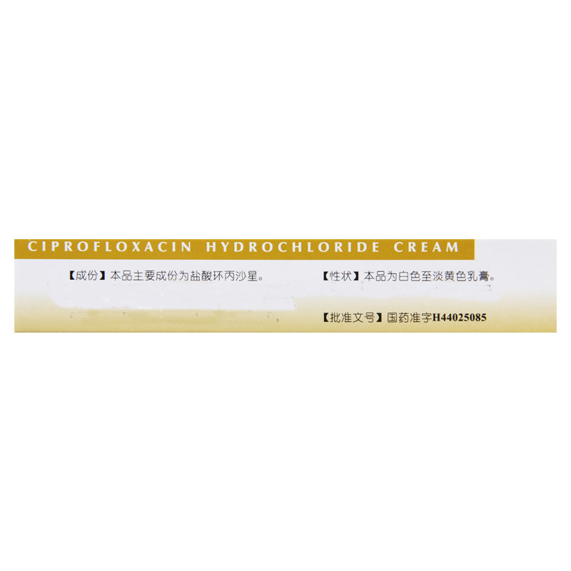恒健 盐酸环丙沙星乳膏 10g*1支/盒高清大图