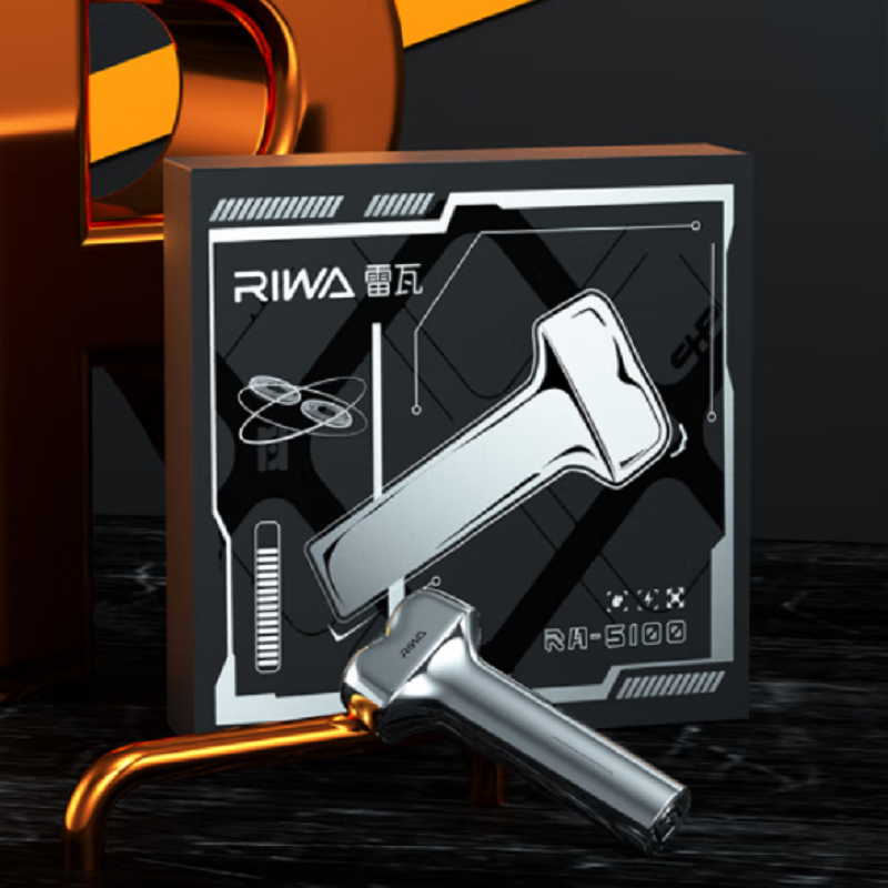 雷瓦(RIWA) 小锤子IPX7级全身水洗快充精钢刀头电动剃须刀RA-5100高清大图