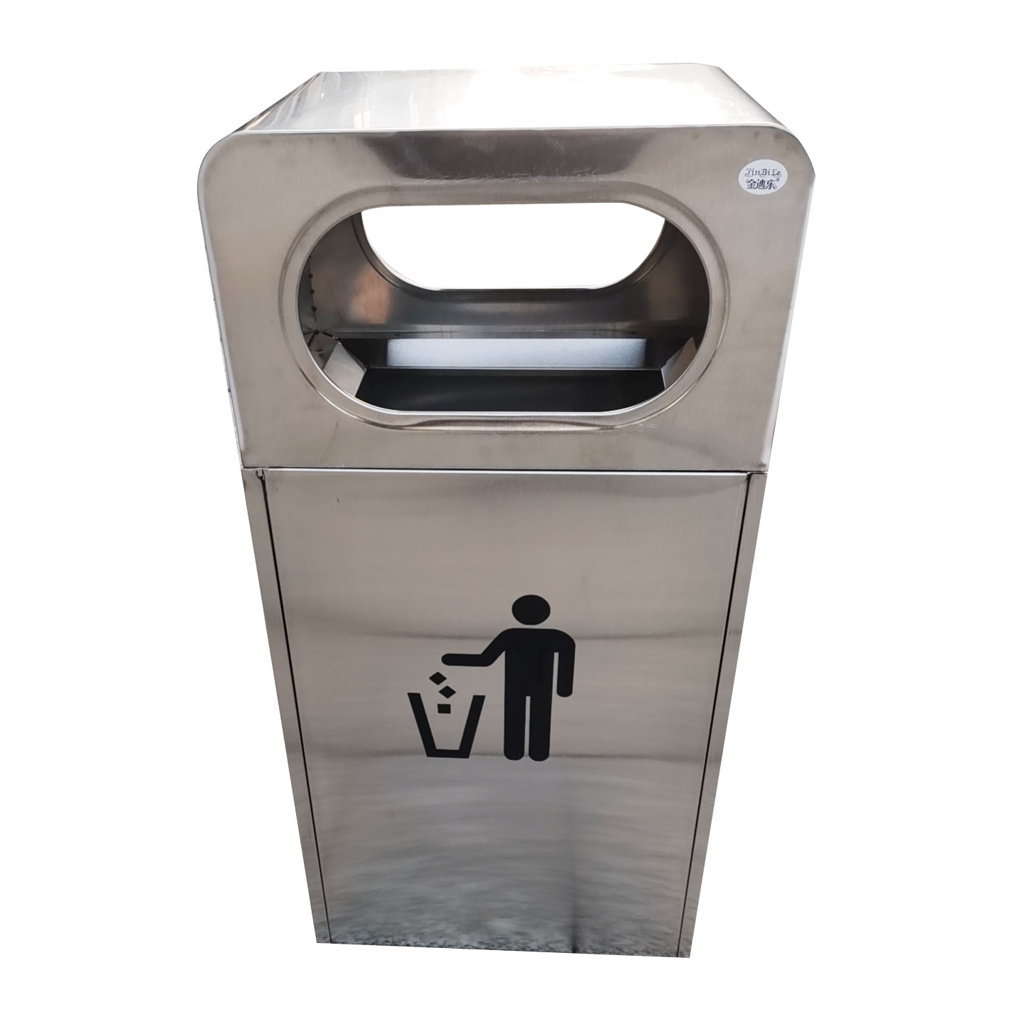 金迪乐不锈钢垃圾桶高清大图