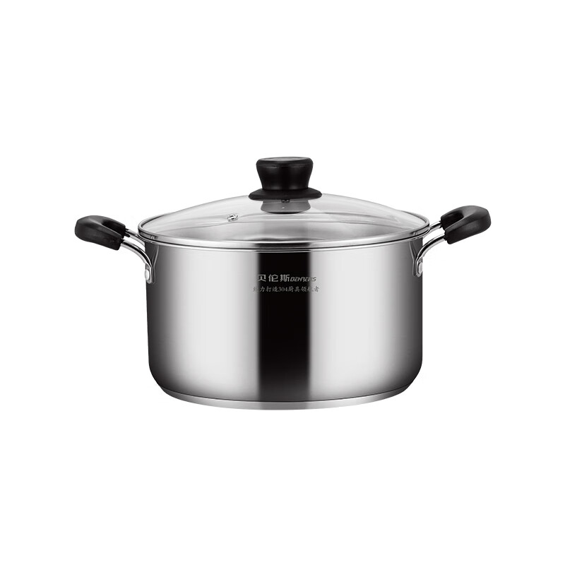 贝伦斯 304不锈钢汤锅加厚家用煮粥煲汤锅22cm BLS-OST105高清大图