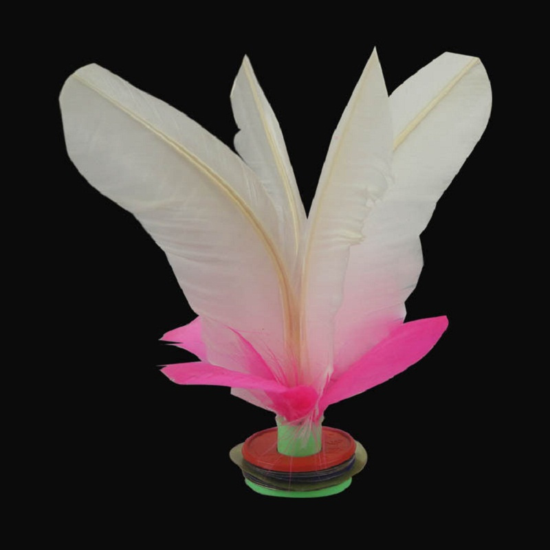 3个毽子花毽比赛毽球鸡鹅毛毽子耐踢成人儿童健身键子