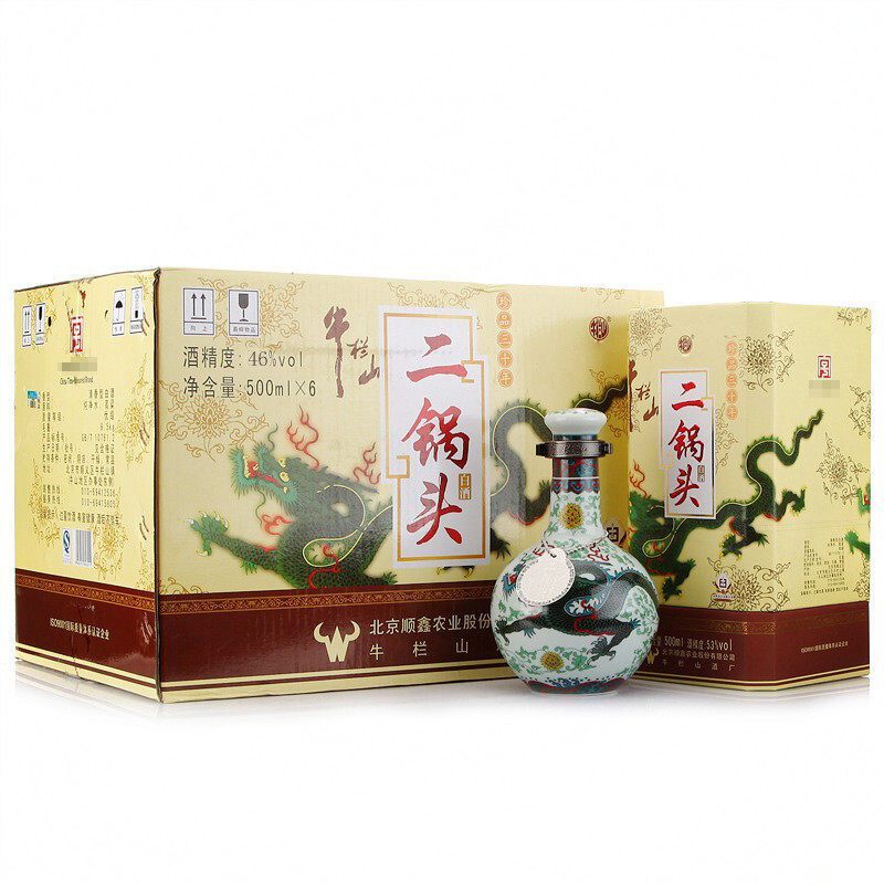 牛栏山二锅头 牛珍品三十年 牛栏山二锅头青龙 珍品30年 46度500ml*6 整箱装 清香型 白酒 送礼用酒