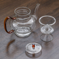 苏氏陶瓷(SUSHI CERAMICS)高硼硅蒸煮泡茶壶耐高温玻璃花茶壶宫灯款