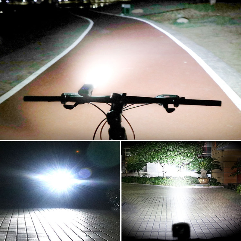 自行车灯闪电客前灯充电强光手电筒夜骑骑行装备单车超亮山地车车灯