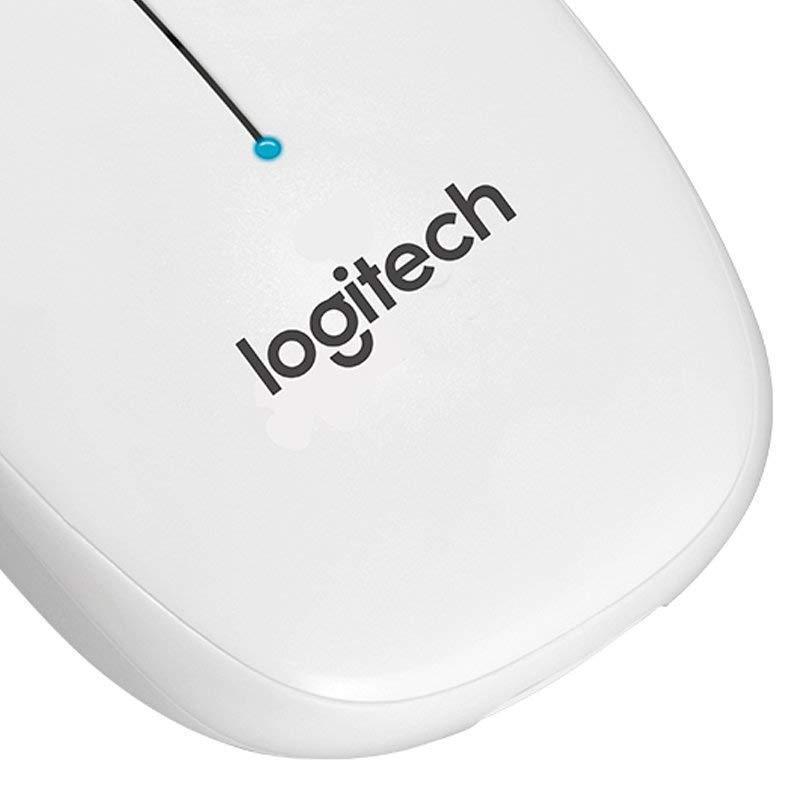 罗技（Logitech）M558无线蓝牙鼠标支持苹果MAC多平台连接台式机笔记本家用办公游戏省电便携 白色