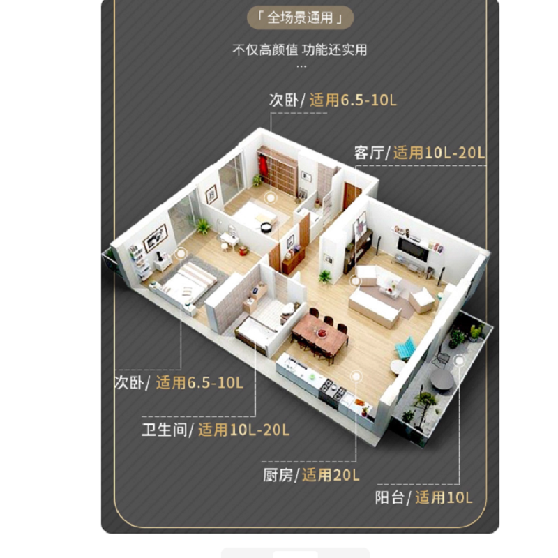 垃圾桶家用15升灰色高清大图