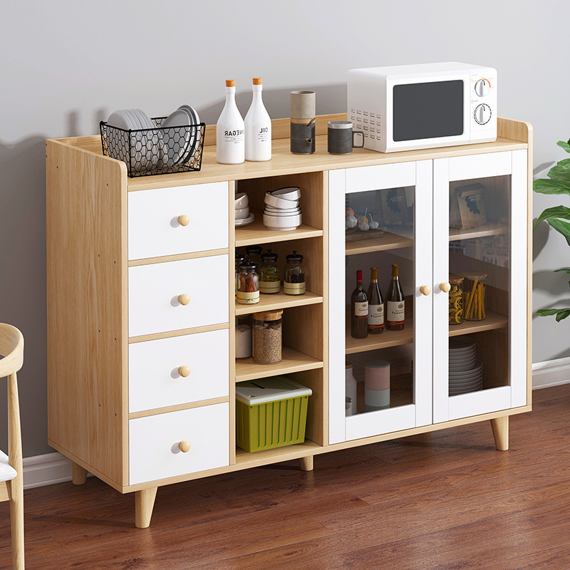 它墅餐边柜现简约容量柜子客厅靠墙家用厨房柜子灶台柜置物架