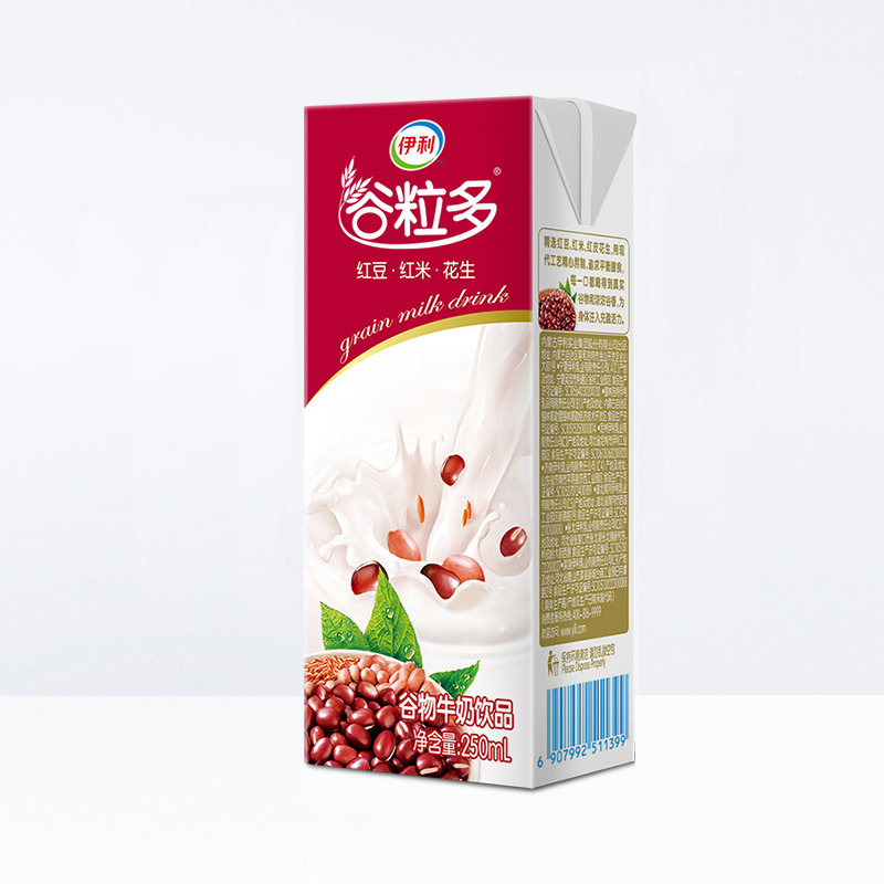 伊利谷粒多红谷牛奶饮品250ml*12 高蛋白低温发酵醇厚口感 营养丰富助力肠道健康 精选谷物搭配牛奶健康饮品高清大图