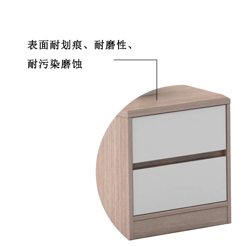 鑫木樽床头柜+背板50cm套高清大图