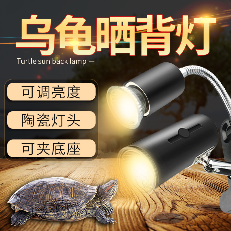 乌龟晒背灯uva+uvb冬眠用品过冬辐射龟背晒台爬虫加热保温太阳灯高清大图