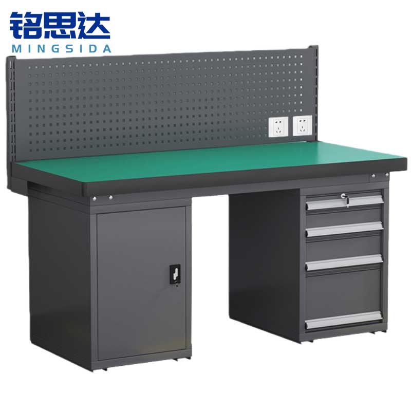 铭思达钳工操作台2.1米四抽一门张高清大图