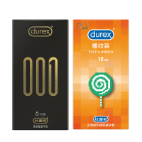 杜蕾斯（Durex） 聚氨酯避孕套 001系列 6只装+螺纹12只 超薄款安全套套 男用成人情趣计生用品byt