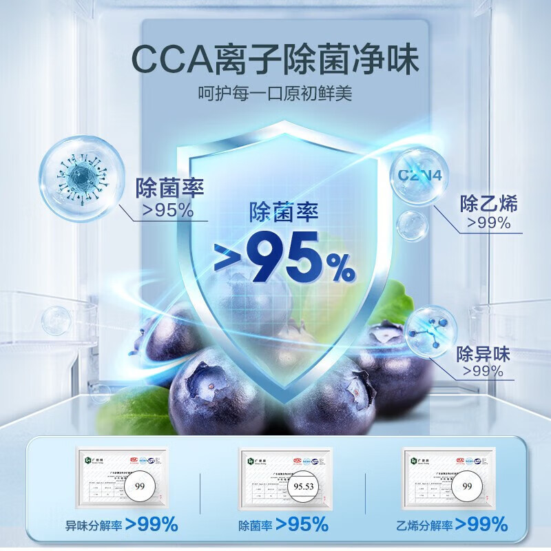 容声460升冰箱四开门十字对开门一级变频风冷无霜智能双循环节能超薄嵌入干湿分储BCD-460WD12FPA