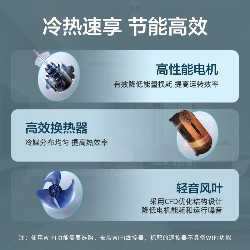 美的(Midea)智能家电1.5匹直流变频风管机一拖一家用中央空调颐享三代KFR-35T2W/BDN1-iX(3)Ⅲ