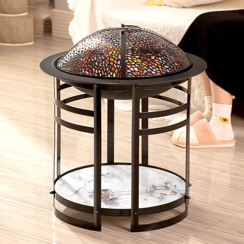火盆烤火炉碳烤炉家用古达木炭烤火盆炭炉火炉碳炉室内庭院取暖炉