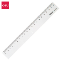 得力 6220 办公通用塑料直尺 测量绘图尺子 20cm