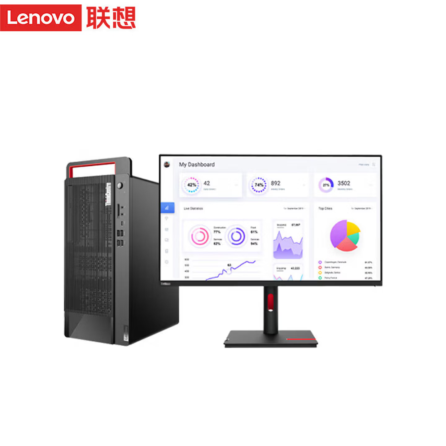 联想ThinkCentre M760t商用办公企业设计制图台式机升级i5-14500 16G/512G/2G+23.8高清大图