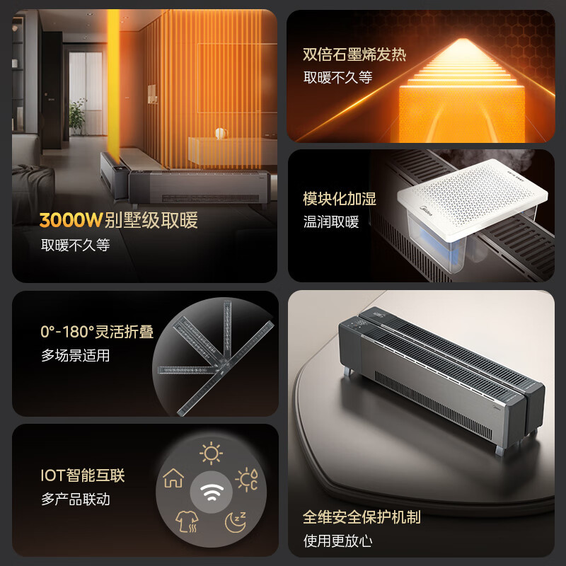 美的 NDT-GTX踢脚线电暖器*高清大图