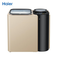 Haier/海尔 金色双子10公斤子母分区 双动力 免清洗 宝宝洗 全自动波轮 直驱变频 家用FMS100-B261U1