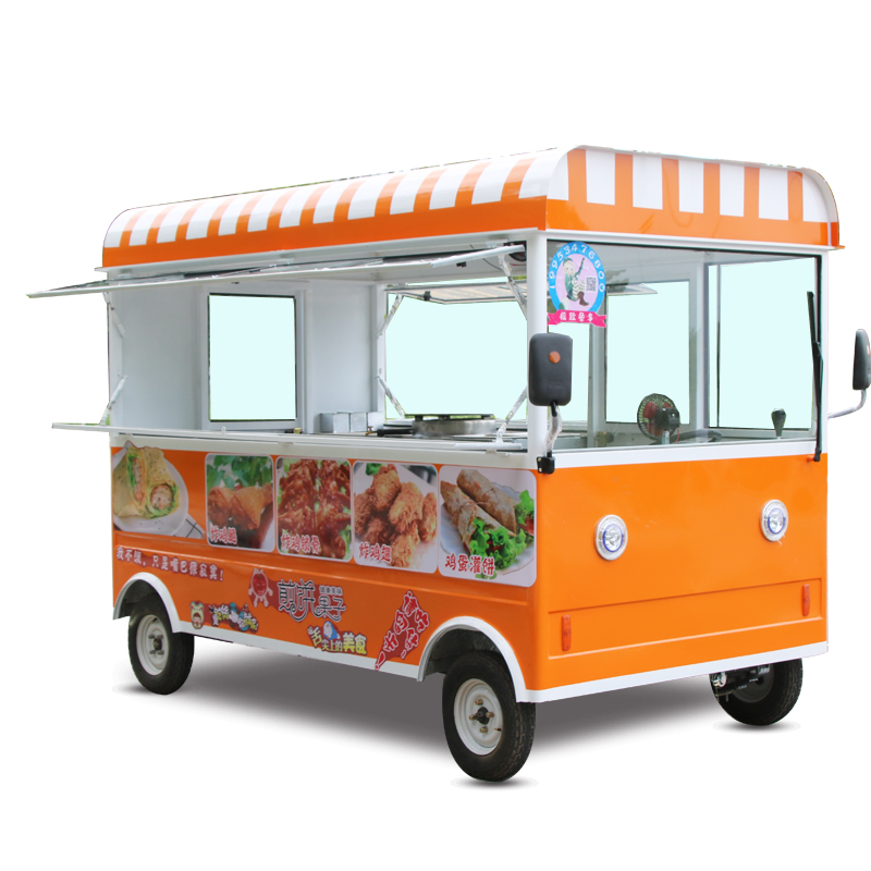 车多功能早餐车电动四轮移动闪电客商用炸串车摆摊小推车夜市四果汤