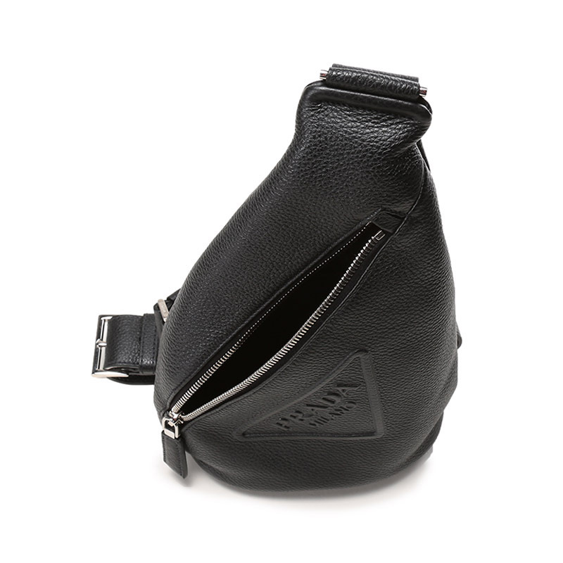 普拉达prada男士皮革单肩斜挎包胸包2vz0982bbe