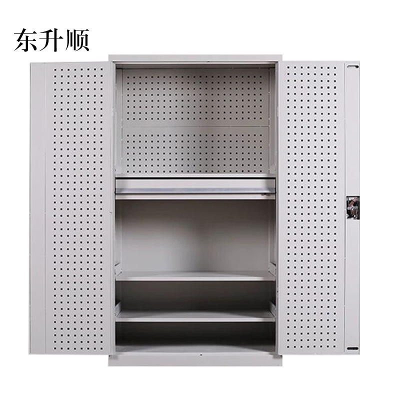 东升顺工具柜加厚铁皮储物柜工厂车间用带抽屉汽修多功能收纳柜通门内一抽柜灰白色