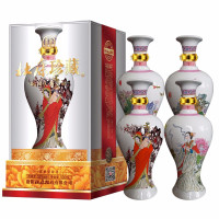 杜康酒 杜康珍藏四大美女酒52度浓香型白酒500ml*4瓶整箱