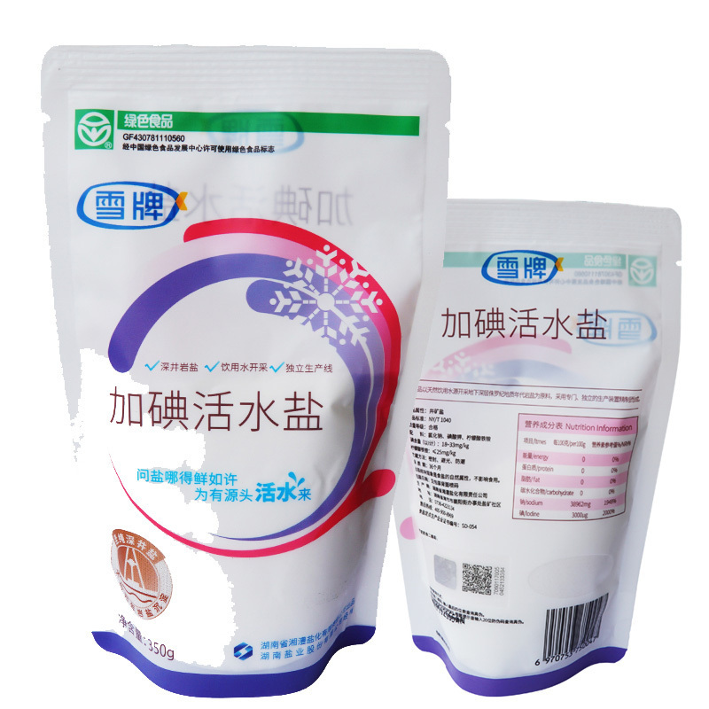 雪牌 XUEPAI 绿色加碘活水盐350g