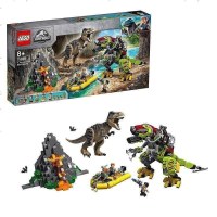 LEGO乐高 侏罗纪世界系列75938 霸王龙大战机甲恐龙 拼插积木玩具