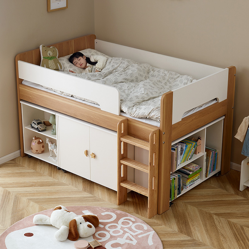 全友家居现代简约实木框青少年次卧室单人床12米宽学生床家具121397