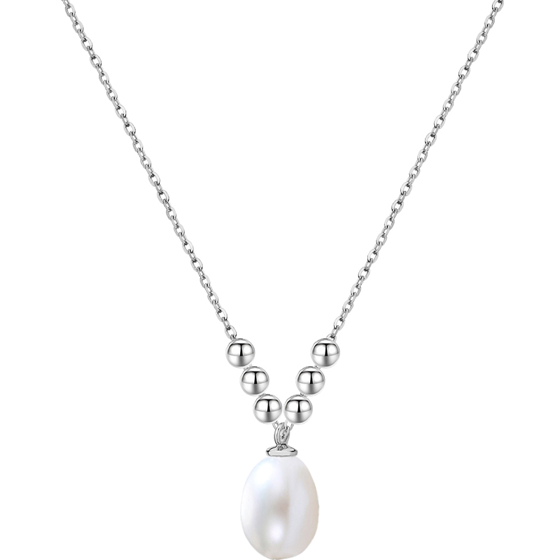 925纯银项链女水滴淡水珍珠吊坠锁骨链小众设计ins时尚轻奢送女朋友老婆情人节七夕生日礼物