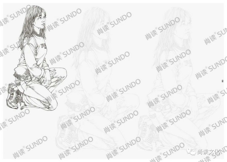 [正版图书]速写描摹本1局部基础篇2022尚读文化8开人物五官头手脚肢体关节解剖衣纹训练零基础初学入门美术速写临摹描摹通高清大图