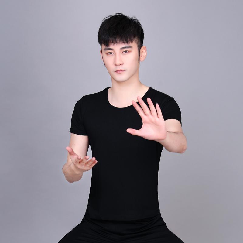 m 男士形体服舞蹈服上衣裤子学生艺考现代舞拉丁舞民族舞练功服套装