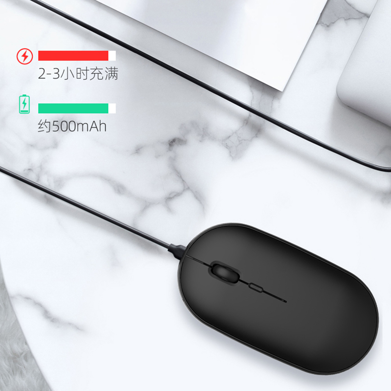 吉选(GESOBYTE)B15无线蓝牙双模鼠标 充电鼠标 苹果安卓电脑手机平板ipad安静办公低噪音通用女生可爱家用 黑