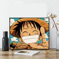 diy数字填色油画卡通手工填充儿童学生成人减压画海绵宝宝