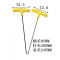 定做 公制M3456810mm英制5/161/83/16加长T型内六角扳手S2 6mm*杆长350mm(对边6mm